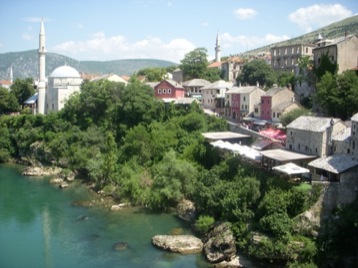 Teen girls in Mostar