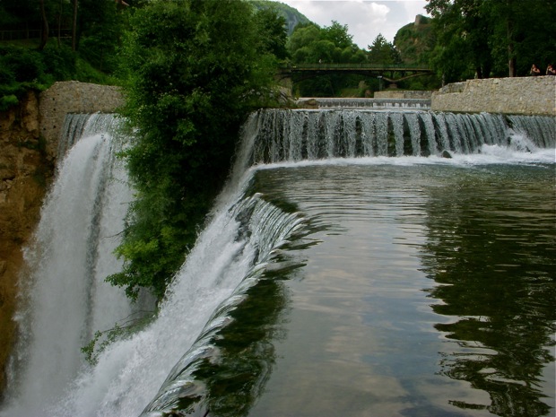 prime view of the jajce waterfall