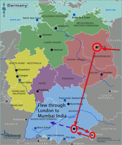 budget travel path in Germany 